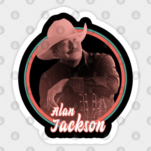 ALAN JACKSON RETRO CLASSIC Sticker by Greater Maddocks Studio